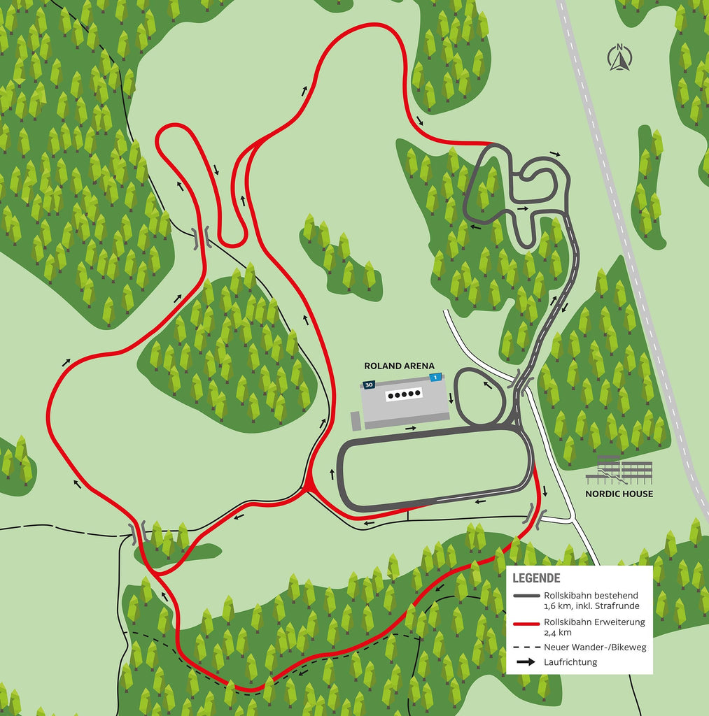 Skiroller Strecke Lenzerheide