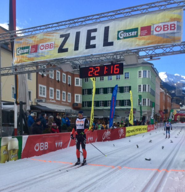 Zieleinlauf Dolomitenlauf Skilanglauf